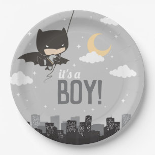 Assiettes En Carton Baby shower Batman Super Hero