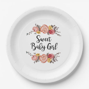 Assiettes En Carton Baby shower bébé doux