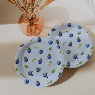 Assiettes En Carton Baby shower Berry Sweet Blueberry