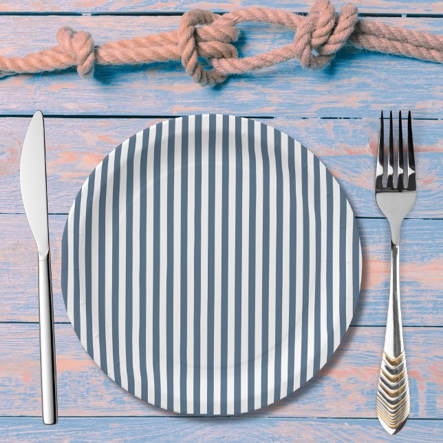 Assiettes En Carton Baby shower bleu marine marine (Créateur téléchargé)
