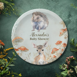 Assiettes En Carton Baby shower Boho Woodland