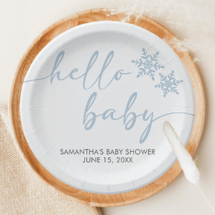 Assiettes En Carton Baby Shower Bonjour