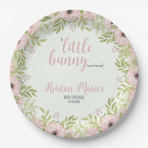 Assiettes En Carton Baby shower Bunny