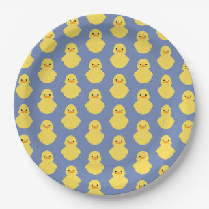 Assiettes En Carton baby shower canard en caoutchouc mignon