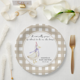 Assiettes En Carton Baby-Shower Canard Rigolo 