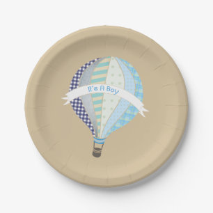 Assiettes En Carton Baby shower chaud de garçon de ballon à air