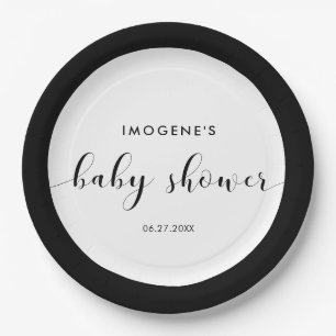 Assiettes En Carton Baby shower chic élégant