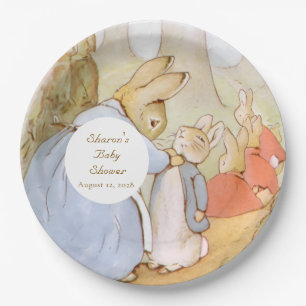 Assiettes En Carton Baby Shower Classique de Pierre Lapin