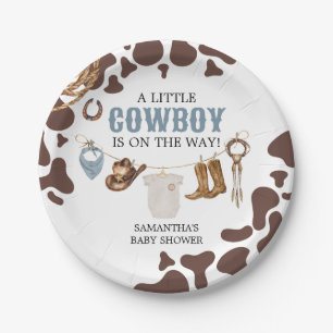 Assiettes En Carton Baby shower Cowboy
