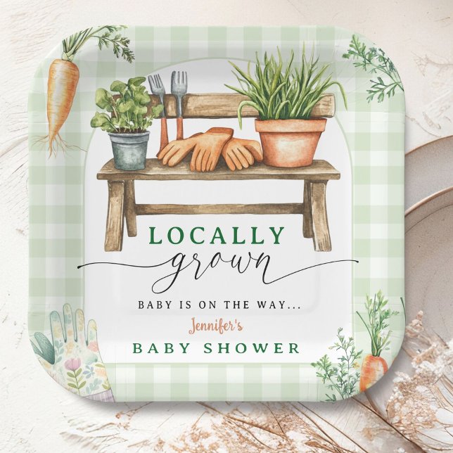 Assiettes En Carton Baby shower cultivé localement (Créateur téléchargé)