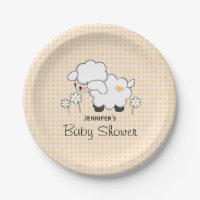 Baby shower d'agneau En vichy jaune