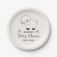 Baby shower d'agneau floral de lavande