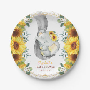 Assiettes En Carton Baby shower d'anniversaire de l'éléphant de tour