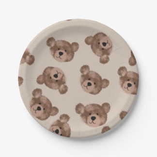 Assiettes En Carton Baby shower d'anniversaire de Teddy Bear