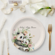 Baby shower d'aquarelle mignonne Fleurs et ours