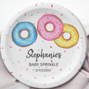 Assiettes En Carton Baby shower d'arrosage pour bébé Donut