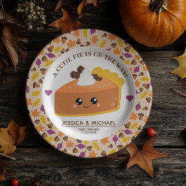 Assiettes En Carton Baby shower d'automne Cutie Pie