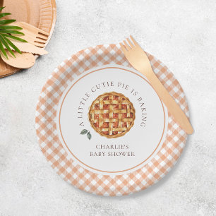 Assiettes En Carton Baby shower d'automne Little Cutie Pie