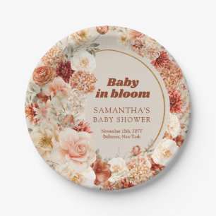 Assiettes En Carton Baby shower d'automne super tendance en terre cuit