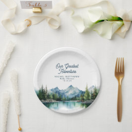 Assiettes En Carton Baby shower d'aventure rustique Forest Mountain