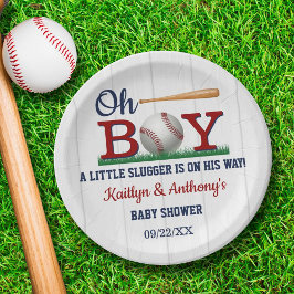 Assiettes En Carton Baby shower de baseball Boys