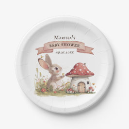Assiettes En Carton Baby shower de Bunny de bois
