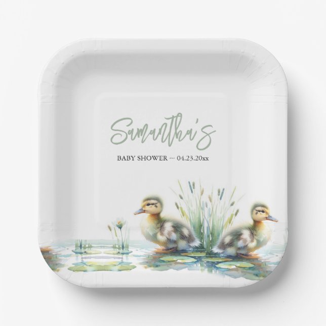 Assiettes En Carton Baby shower de canot jetable (Recto)