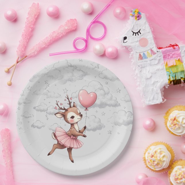 Assiettes En Carton Baby shower de cerfs (Fête)