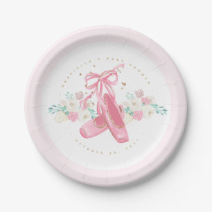 Assiettes En Carton Baby shower de chaussures Ballerina Pointe