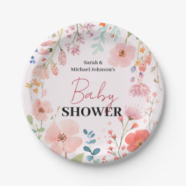 Assiettes En Carton Baby shower de chemin en floraison