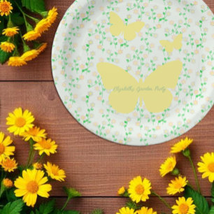 Assiettes En Carton Baby Shower de Fête de Jardin Genre Neutre