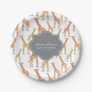 Assiettes En Carton Baby shower de girafe