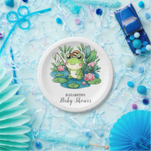 Assiettes En Carton Baby shower de grenouille Pastel de charme