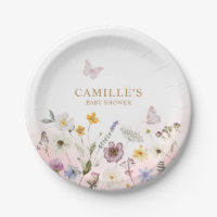 Baby shower de jardin floral papillon