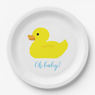 Assiettes En Carton Baby shower de la fête du canard en caoutchouc BAB