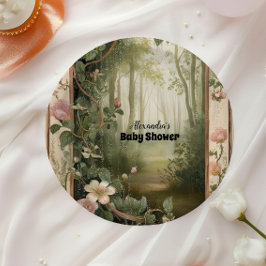 Assiettes En Carton Baby shower de la Forêt Florale Magique