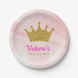 Assiettes En Carton Baby shower de la Parties scintillant Princess Gol