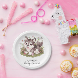Assiettes En Carton Baby shower de loup magique