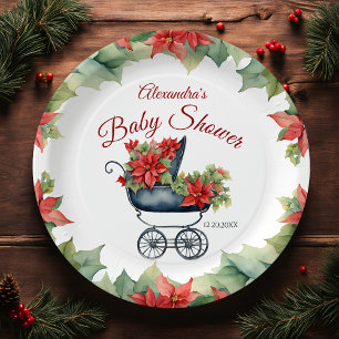 Assiettes En Carton Baby shower de Noël