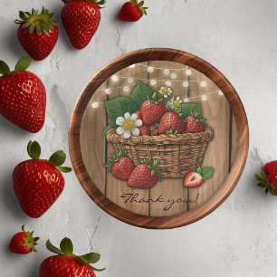 Assiettes En Carton Baby shower de panier à fraise