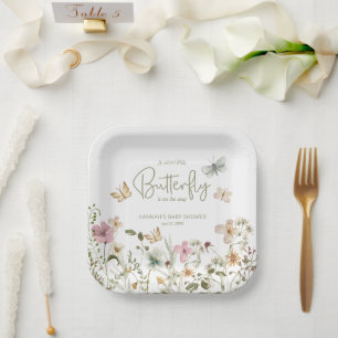Assiettes En Carton Baby shower de petit papillon