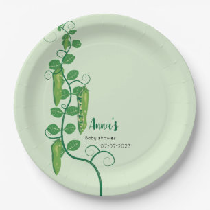 Assiettes En Carton Baby shower de pois doux
