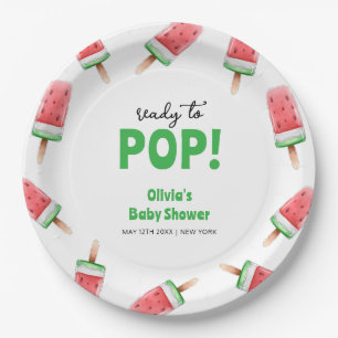 Assiettes En Carton Baby shower de Popcicule de crème glacée Watermelo