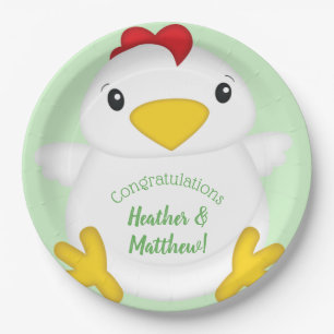 Assiettes En Carton Baby shower de poulet