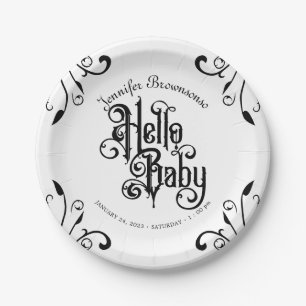 Assiettes En Carton Baby shower de style gothique