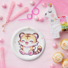 Assiettes En Carton Baby shower de tigre adorable