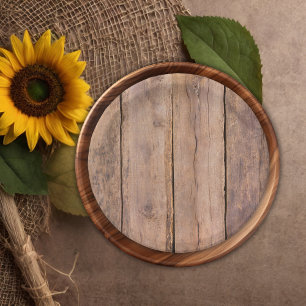 Assiettes En Carton Baby shower de transport de tournesol moderne rust