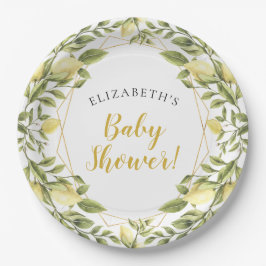 Assiettes En Carton Baby shower de verdure aux citrons