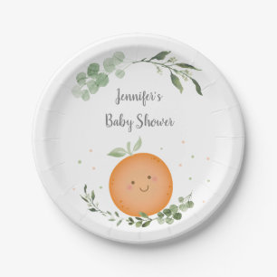 Assiettes En Carton Baby shower de verdure de Little Cutie