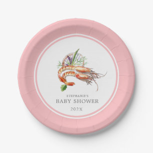 Assiettes En Carton Baby shower d'ébullition minimal de l'écrevisse